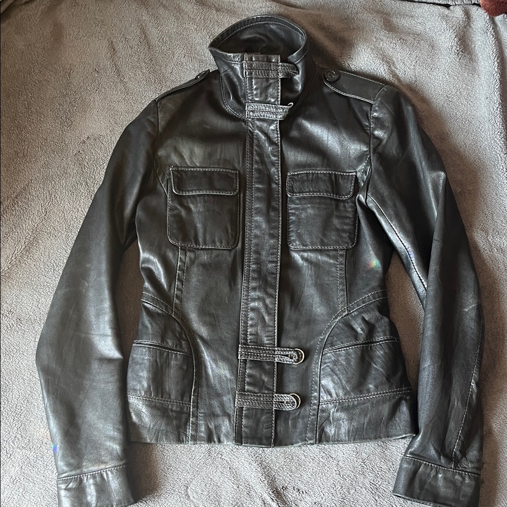 Danier Genuine Black Leather Jacket